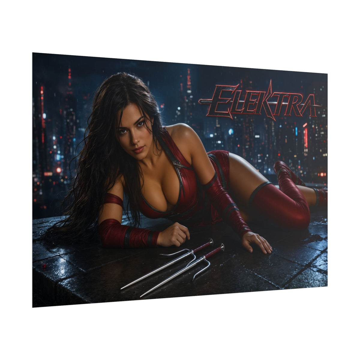Elektra Comic Poster Character Wall Art Collector Room Decor Art Print
