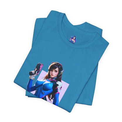 D.Va-T-Shirt | Overwatch-Gamer-Girl-Shirt für Otakus und E-Sport-Fans | Süßes Waifu-Shirt