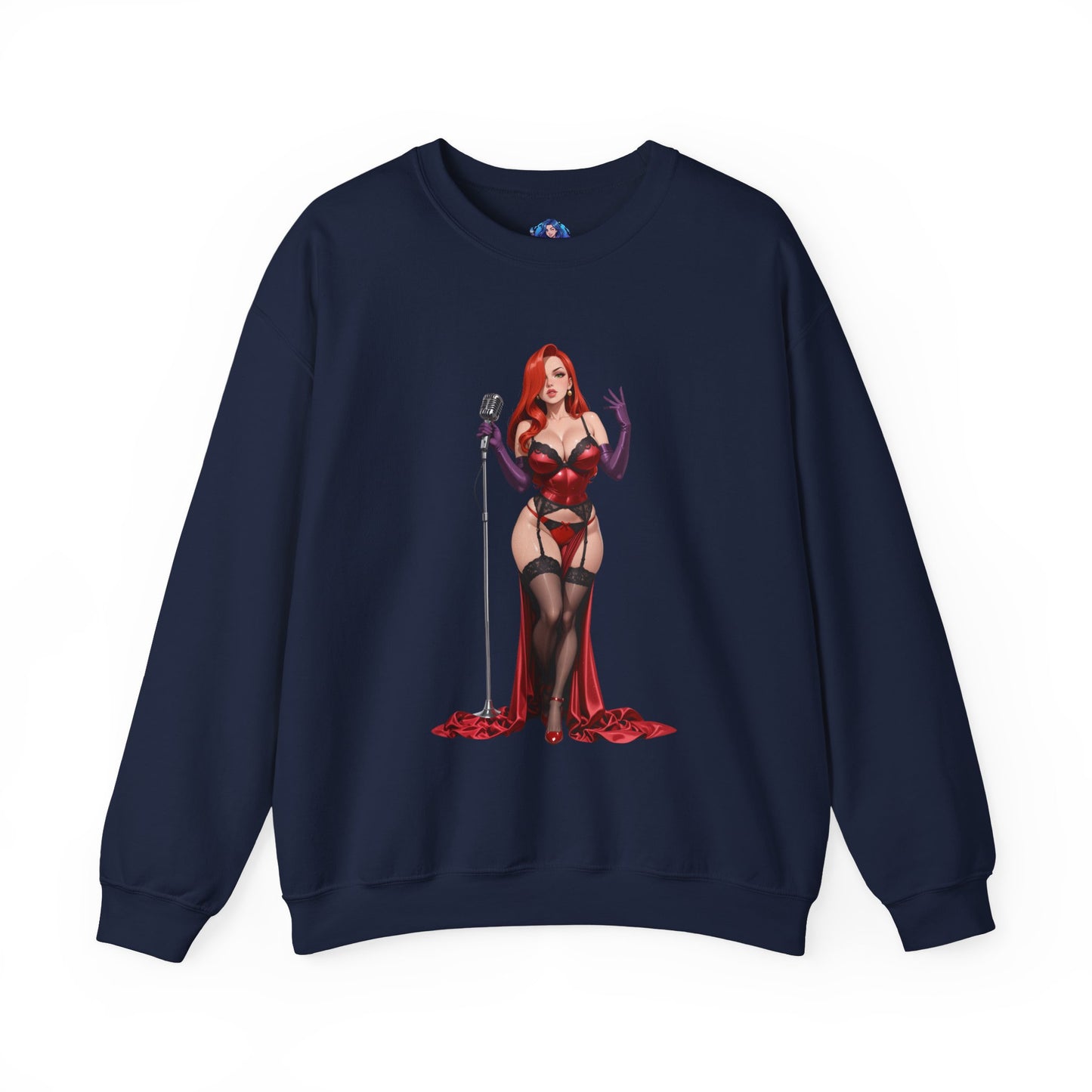 Jessica Rabbit Sweatshirt, klassischer Cartoon-Rundhalsausschnitt, gemütliche Retro-Streetwear für Fans
