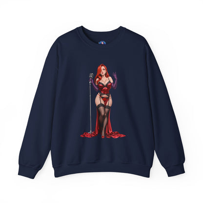 Jessica Rabbit Sweatshirt, klassischer Cartoon-Rundhalsausschnitt, gemütliche Retro-Streetwear für Fans