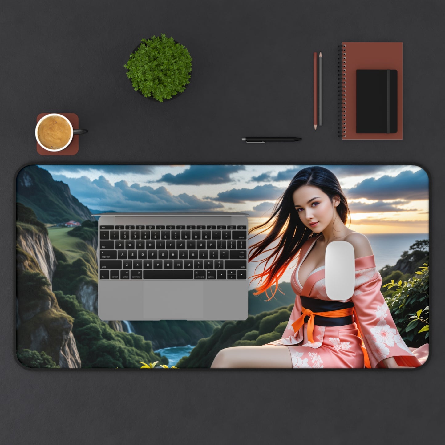 Gaming-Mauspad – Nezuko Kamado Schreibtischunterlage, Anime Demon Slayer Girl Setup