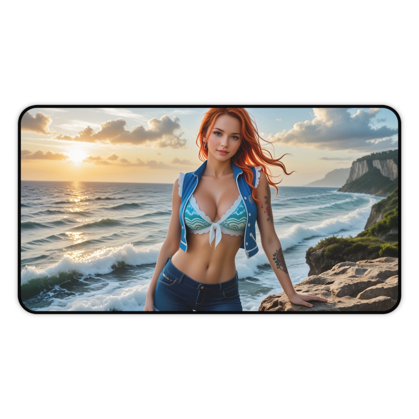 Nami Gaming-Mauspad, One Piece Schreibtischunterlage, Anime Navigator Girl Setup
