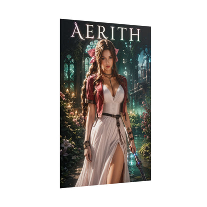 Final Fantasy VII Aerith Gainsborough Poster Gaming Wall Art