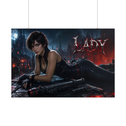 Lady Devil May Cry Gaming Poster Wall Art Gamer Room Decor Collectible Print