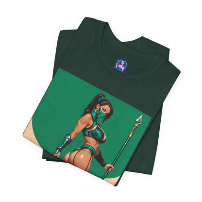 Jade Grafik-T-Shirt | Mortal Kombat T-Shirt für Otakus und Kampfspielfans | Sexy Ninja-Shirt