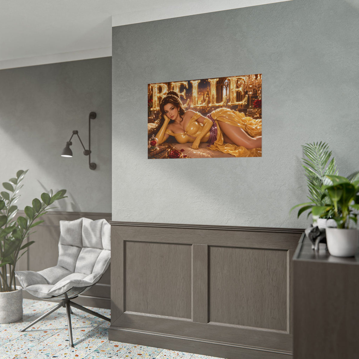 Fantasy Room Decor Belle Beauty and the Beast Poster Wall Art Character Print
