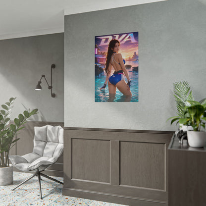 Gaming Wall Art D Va Overwatch Poster Bedroom Game Room Decor Art Print