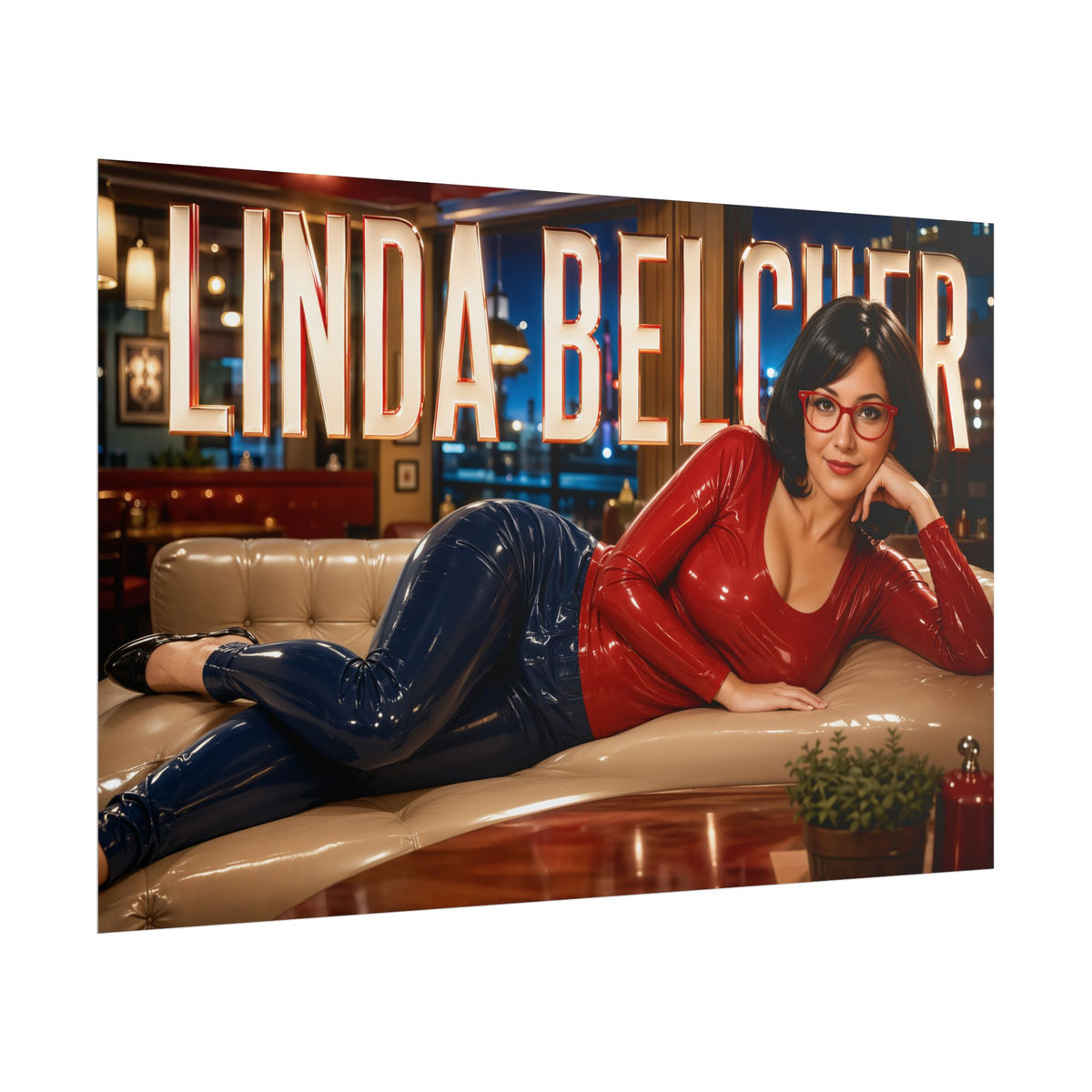 Linda Belcher Bobs Burgers Wall Art Poster Character Decor Collector Gift