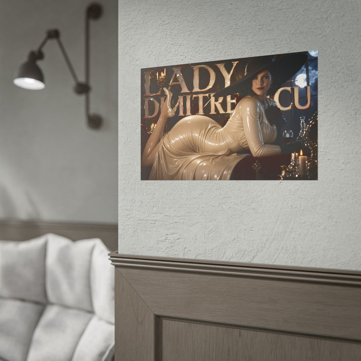 Lady Dimitrescu Resident Evil Poster Gaming Wall Art Gamer Room Decor Art Print