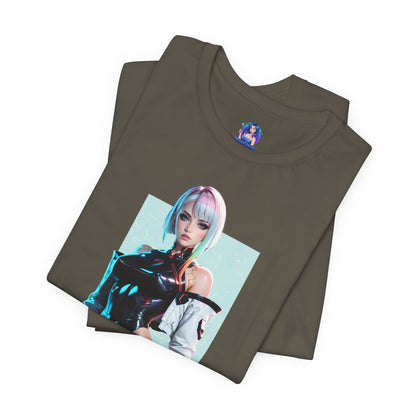 Lucy Edgerunners T-Shirt | Cyberpunk-Anime-Shirt für Gamer und Otaku-Fans | Neon-Waifu-Shirt