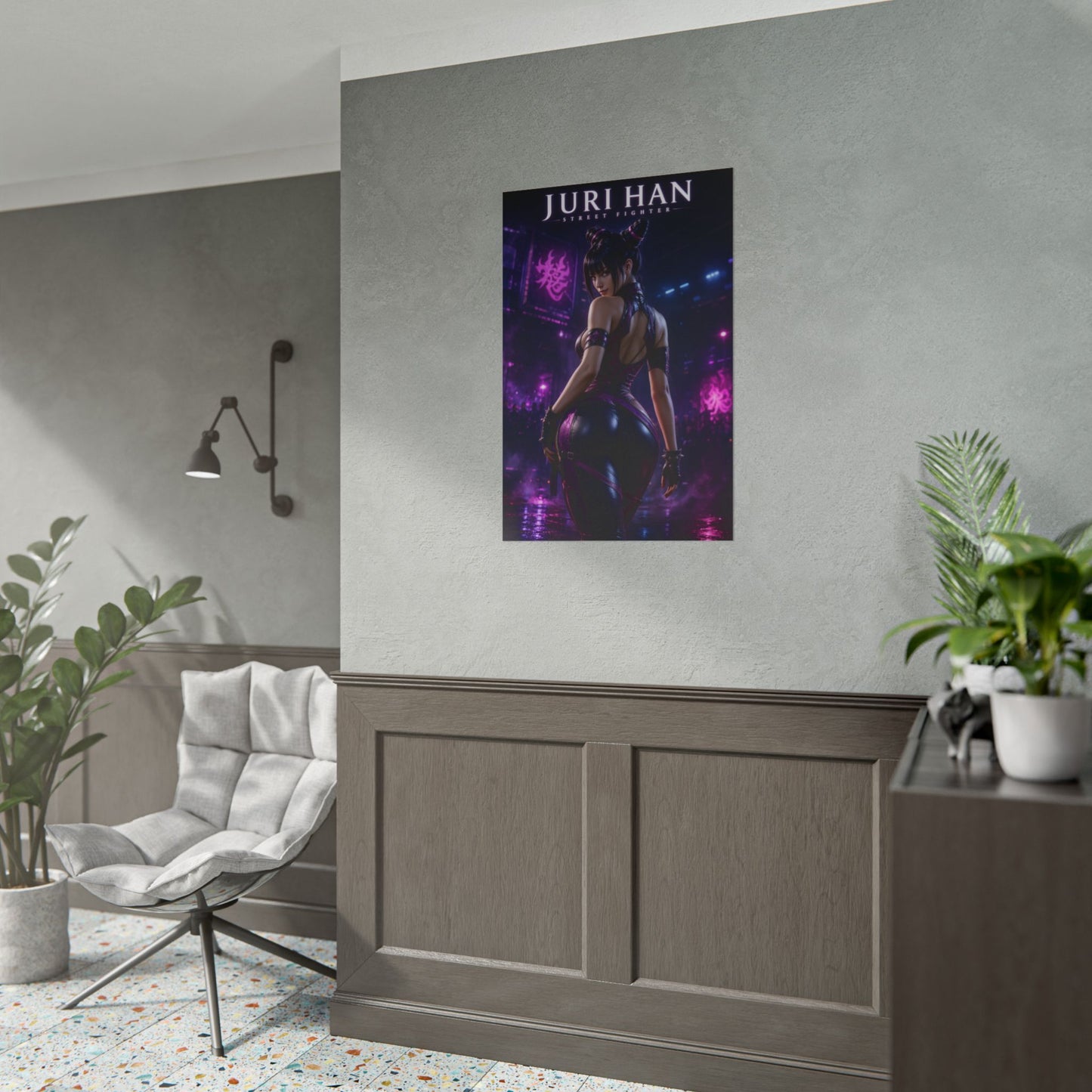 Juri Han Poster, Street Fighter Wall Art, Gaming Print, Pin Up Decor
