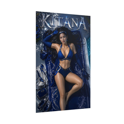 Kitana Character Poster Mortal Kombat Gamer Gift Gaming Setup Wall Decor Print
