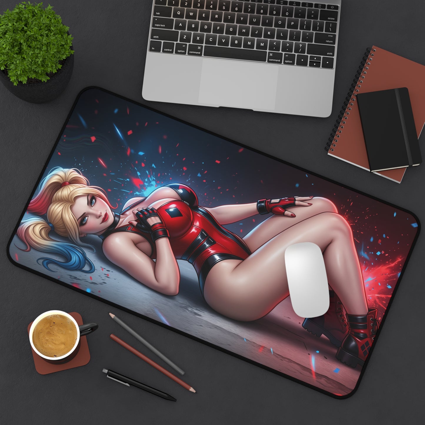 DC Comics Mouse Pad, Harley Quinn Desk Mat, Gamer Gift XXL