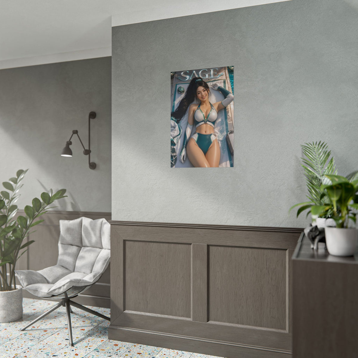Gaming Wall Art Sage Valorant Poster Bedroom Game Room Decor Art Print