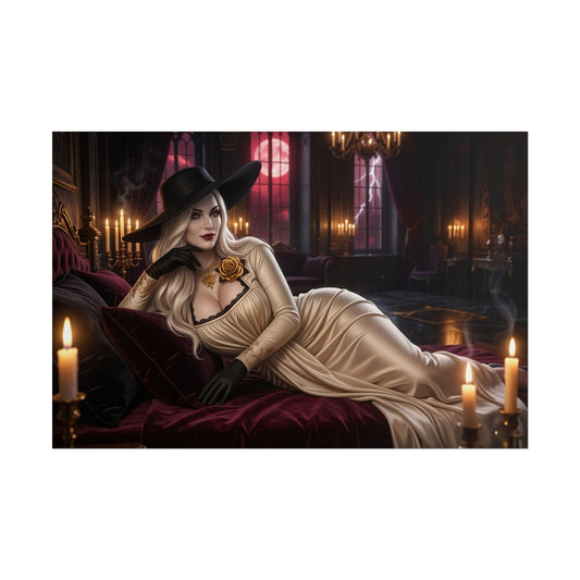 Lady Dimitrescu Poster, Horror Wall Art, Gothic Print, Room Decor