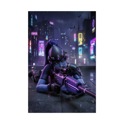 Widowmaker Overwatch Poster, Overwatch Wall Art Print, Sniper Girl Decor, Gaming Setup Wall Art, Gamer Gift