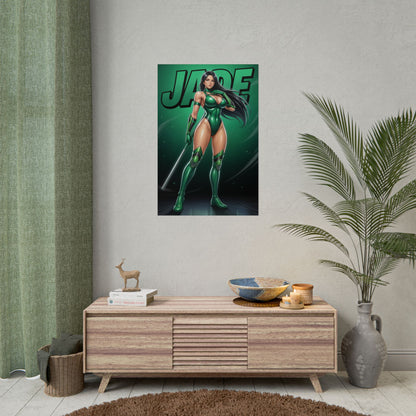 Jade Mortal Kombat Art Print, MK Wall Art Poster, Warrior Princess Decor, Fighting Game Artwork, Gamer Gift