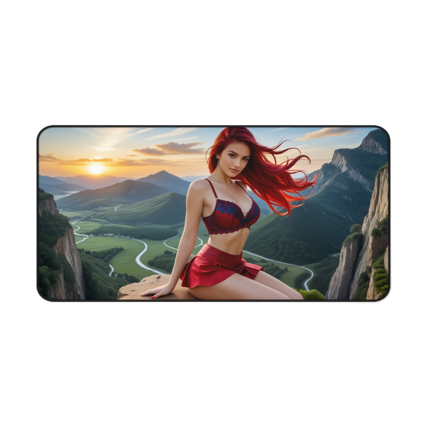 Erza Scarlet Schreibtischunterlage, Fairy Tail Mauspad, Anime-Heldin Gamer-Schreibtischdeko