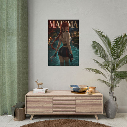 Anime Wall Art Makima Chainsaw Man Poster Otaku Room Decor Collector Gift Print
