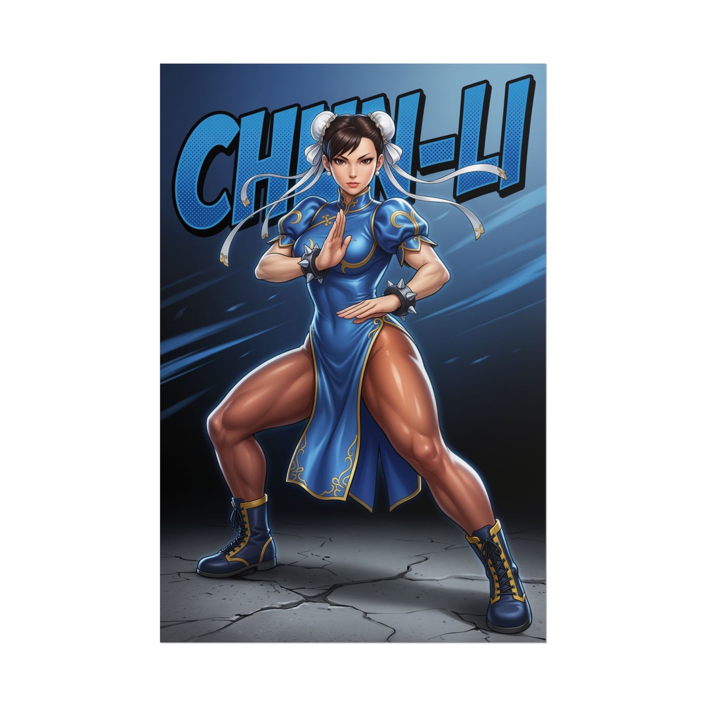 Chun Li Street Fighter Poster, Street Fighter Wall Art Print, Fighting Game Girl Decor, Gamer Room Wall Art, Gift
