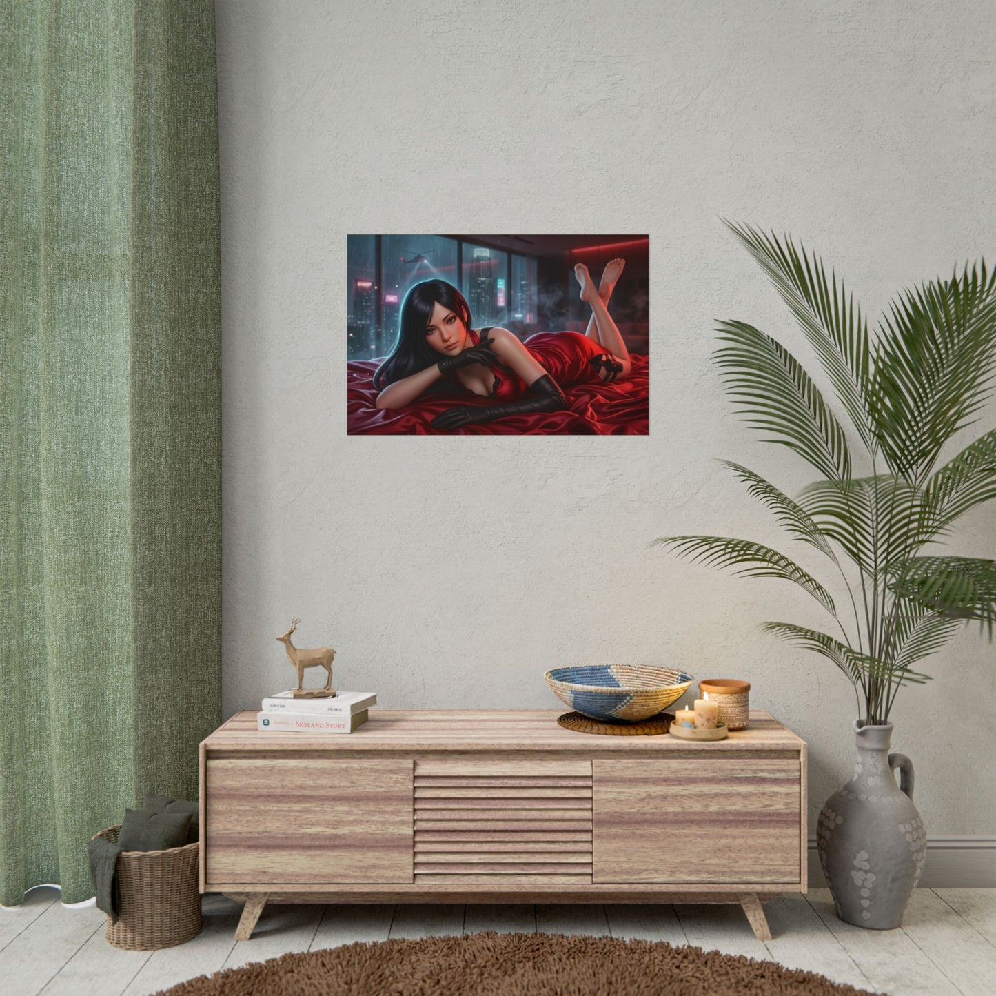 Ada Wong Poster, Resident Evil Art Print, Gaming Wall Decor Poster