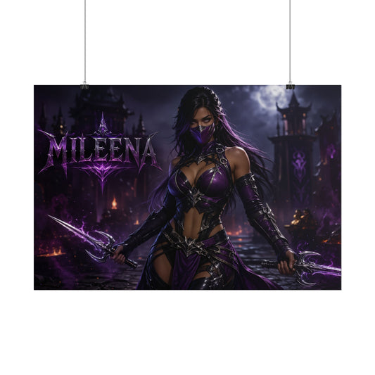 Mileena Character Poster Mortal Kombat Gaming Setup Wall Decor Collector Print