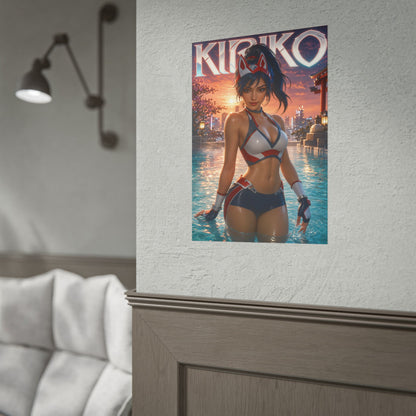 Kiriko Character Poster Overwatch Gamer Gift Gaming Setup Wall Decor Print