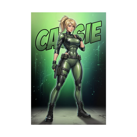 Cassie Cage Poster, Mortal Kombat Wall Art, Combat Girl Print, Action Game Wall Art, Gamer Room Decor, Gift