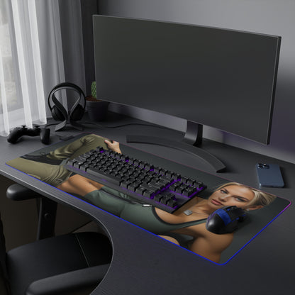 Килимок для столу Sonya Blade – світлодіодний RGB-підсвітлювальний килимок, ігровий комплект із зображенням дівчини з аніме Waifu