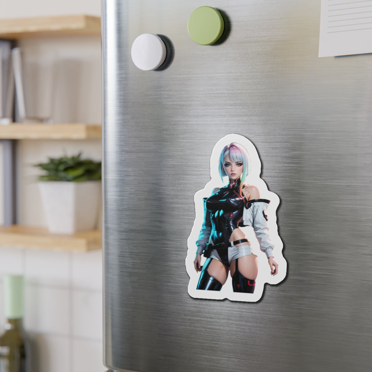Lucy Edgerunners Magnet – Cyberpunk-Anime-Kühlschrankmagnet, Netrunner-Mädchen-Dekoration