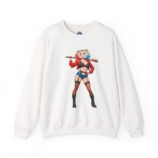 Harley Quinn Sweatshirt, Gotham Rundhalsausschnitt, Comic-inspirierte Streetwear für Fans