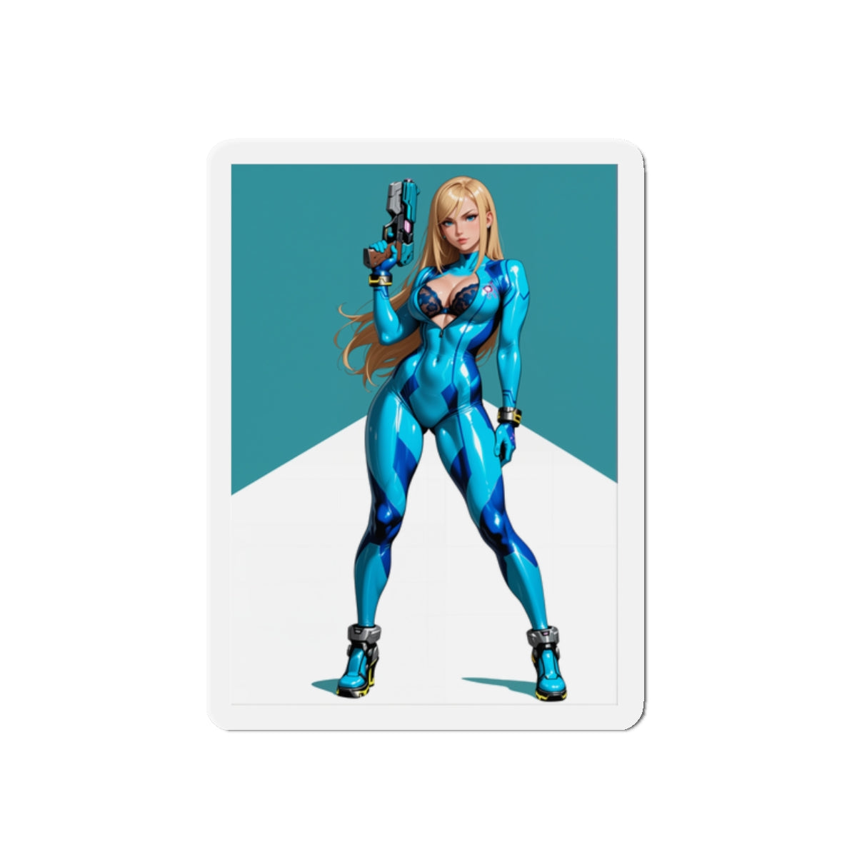 Samus Aran Magnet – Sci-Fi-Jägerin-Kühlschrankmagnet, Anime-Gaming-Dekoration