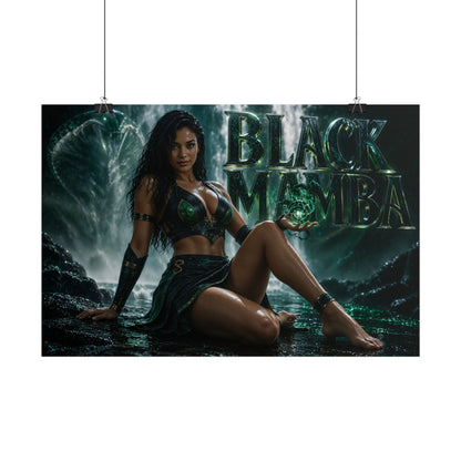 Comic Wall Art Black Mamba Poster Heroine Room Decor Collectible Character Print