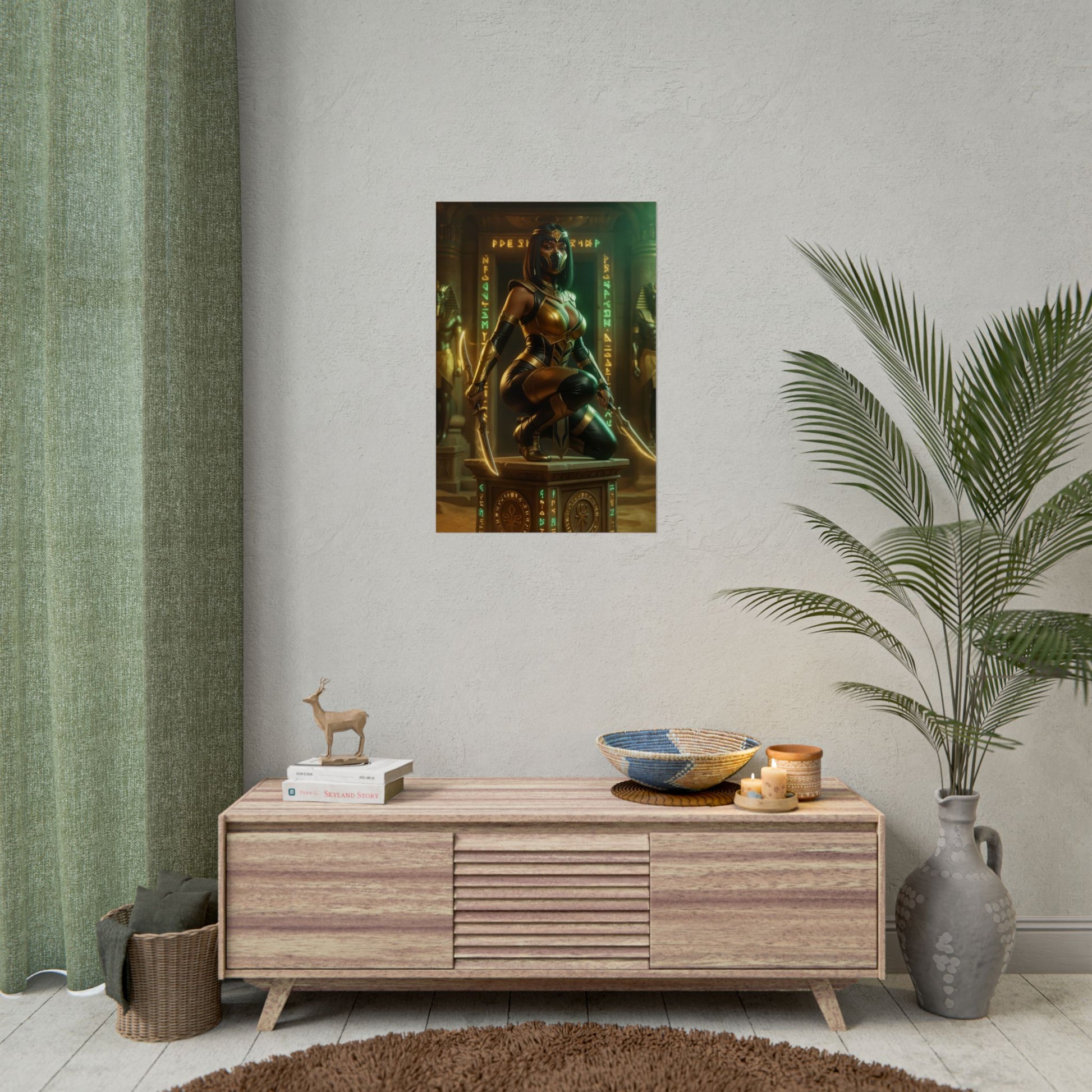 Nadya Mortal Kombat Poster – Dark Fantasy Heroine Wall Art for Gamer Decor on bedroom wall, ultra-high resolution gaming room decor