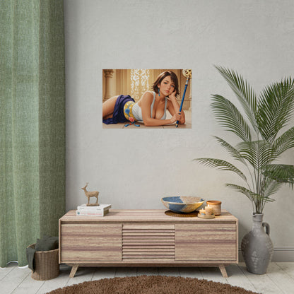 Yuna Anime-Poster | Fantasy-Waifu-Wandbild für Otaku-Zimmer oder Gaming-Setup