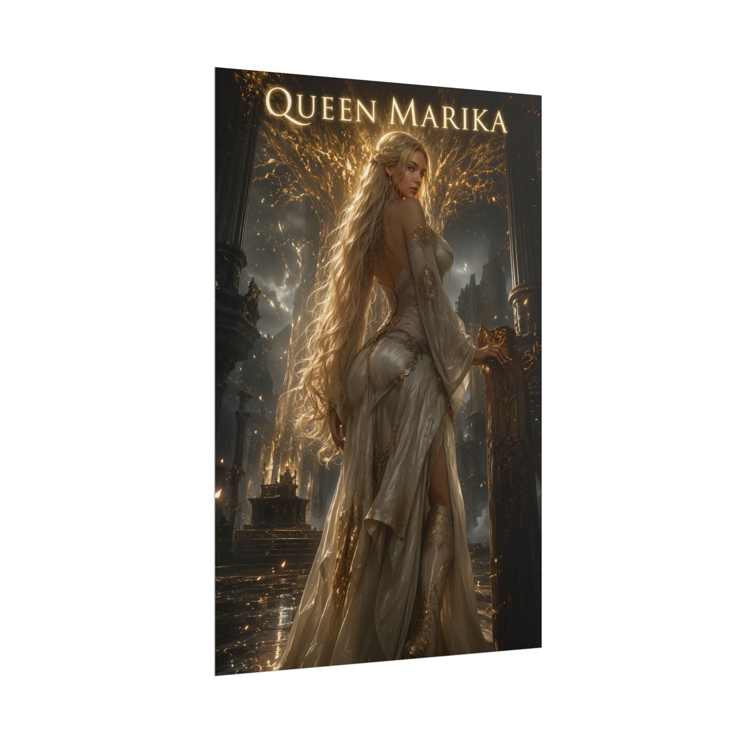 Queen Marika Poster, Elden Ring Wall Art, Fantasy Art Print, Room Decor