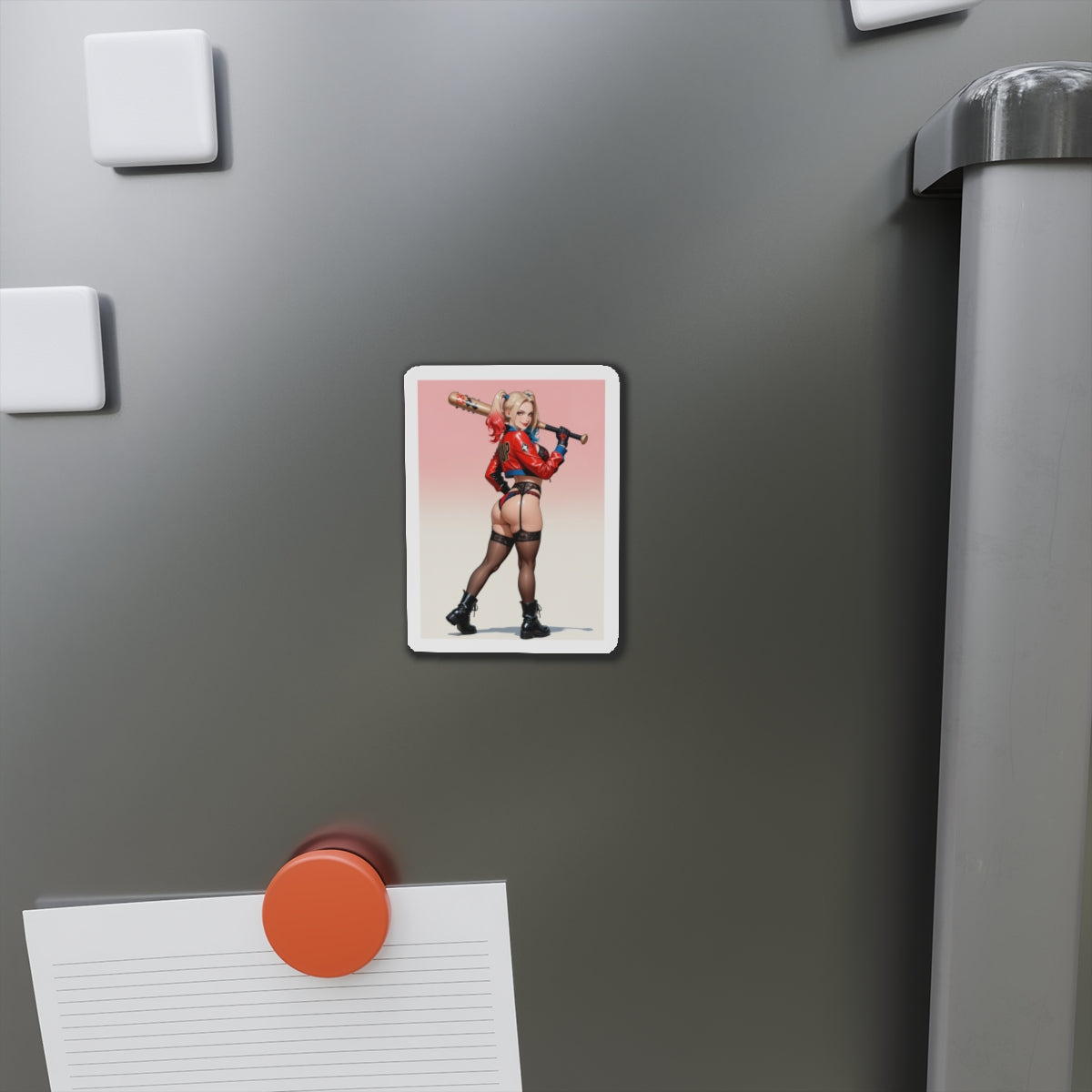 Harley-Magnet – Gothic-Anime-Comic-Magnet, Kühlschrankdeko mit heißer Schurkin