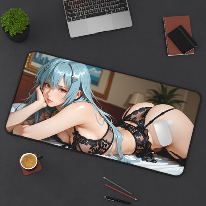 Rei Ayanami Gaming Mouse Pad, Evangelion Desk Mat, Anime Mecha Girl Setup
