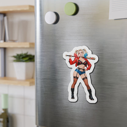 Harley Quinn Magnet – Anime-Bösewicht-Magnet, süße Comic-Kühlschrankdekoration