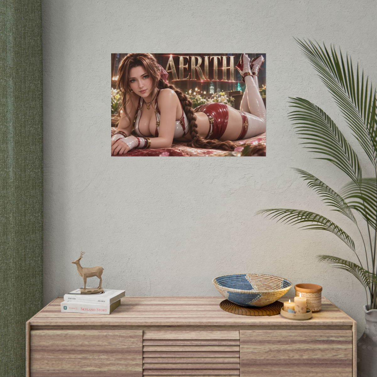 Aerith Gainsborough Character Poster Gamer Room Wall Art Collectible Decor