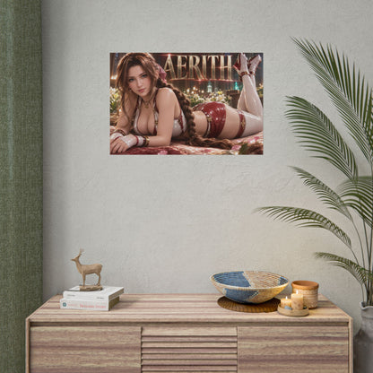 Aerith Gainsborough Character Poster Gamer Room Wall Art Collectible Decor