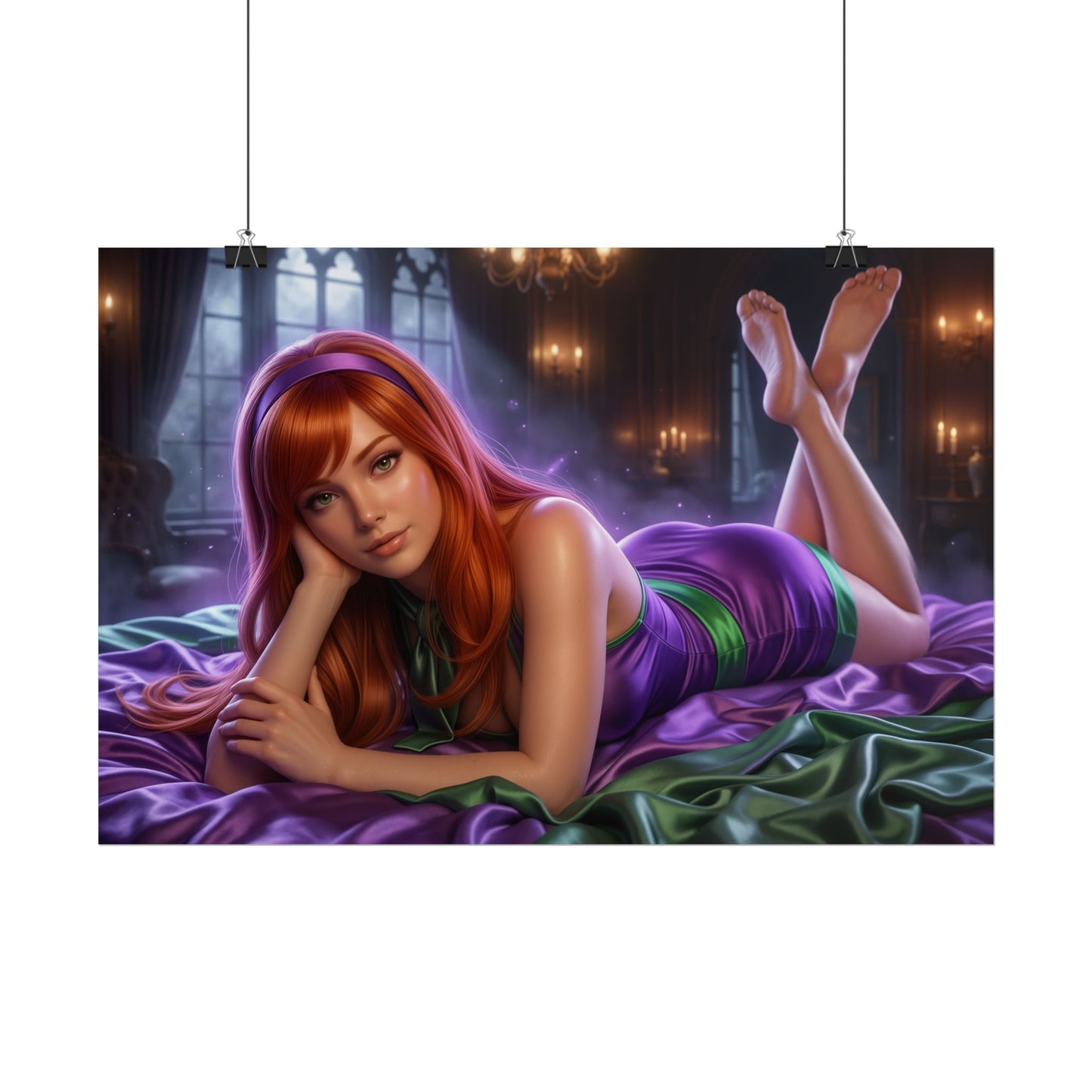 Daphne Blake Poster, Cartoon Wall Art, Retro Anime Print Decor