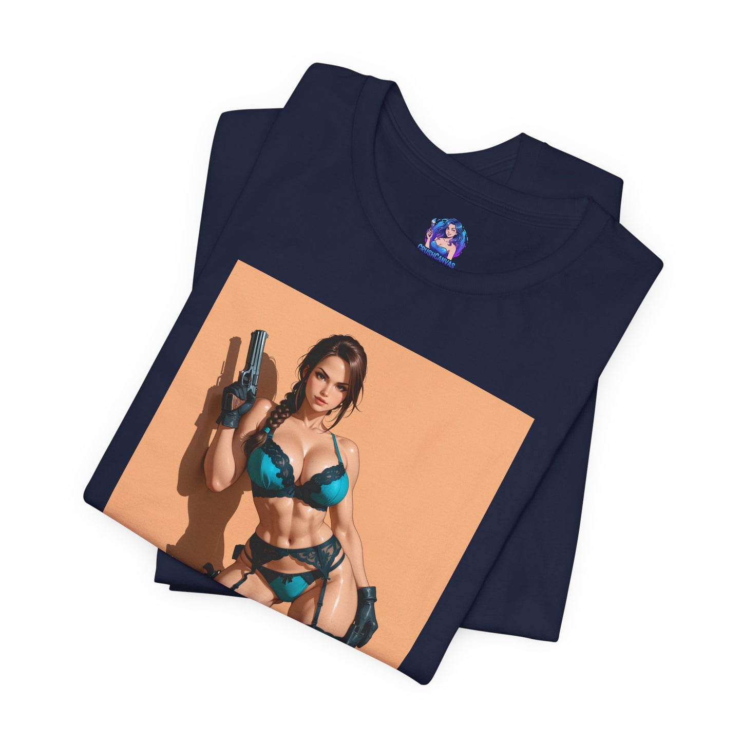 Lara Croft T-Shirt | Tomb Raider Grafik-T-Shirt für Gamer &amp; Anime-Fans | Abenteuerheldin-Shirt