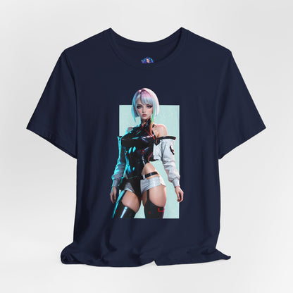 Lucy Edgerunners T-Shirt | Cyberpunk-Anime-Shirt für Gamer und Otaku-Fans | Neon-Waifu-Shirt