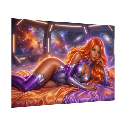 Starfire Poster, DC Comics Wall Art, Fantasy Print, Gamer Decor