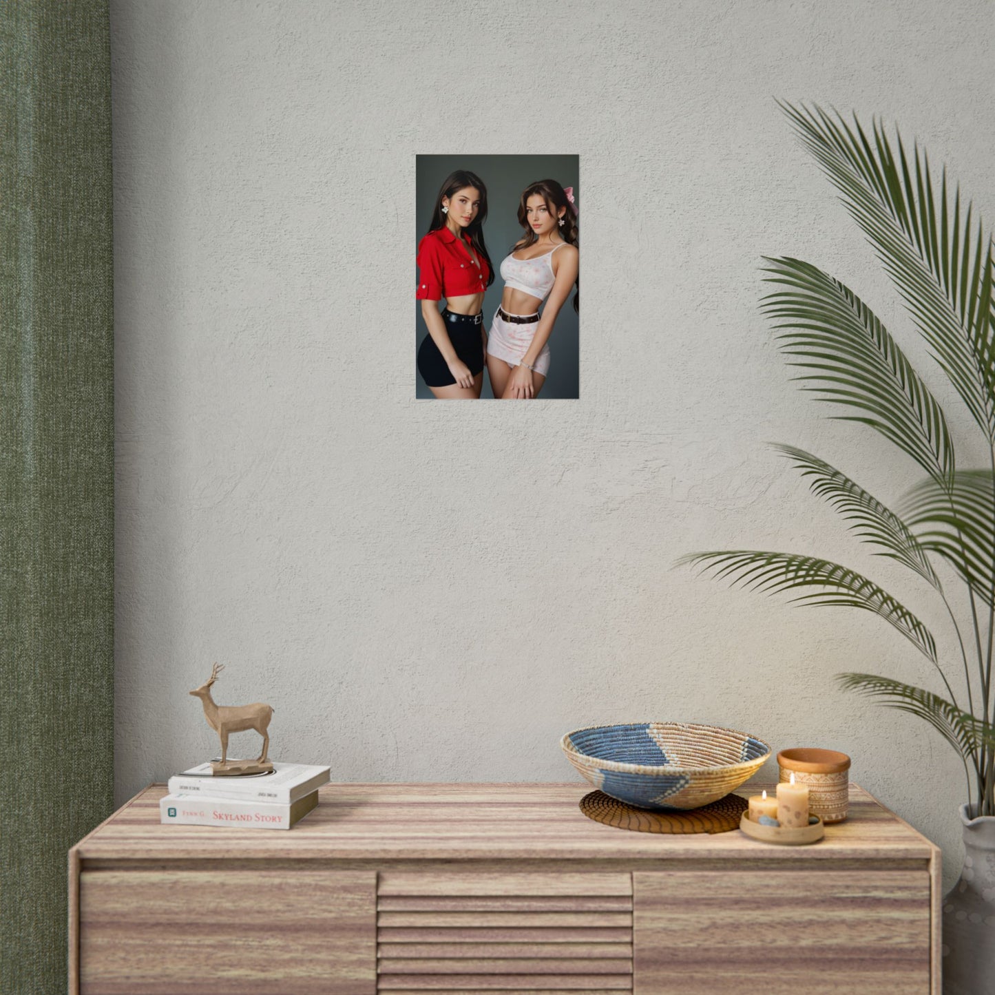 Плакат Тіфи та Аеріт, художній принт дівчат з аніме Final Fantasy, настінний декор Waifu