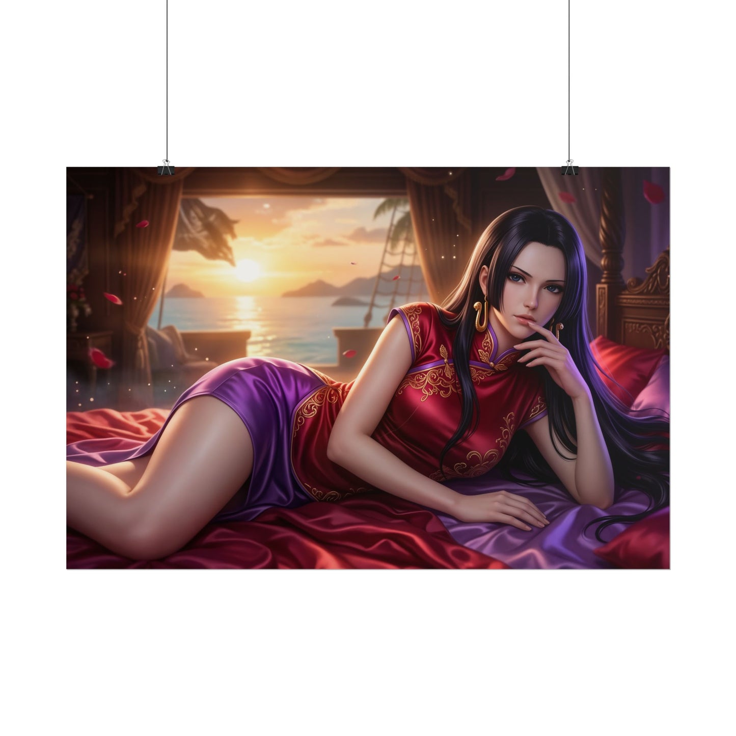 Boa Hancock Poster, One Piece Wall Art, Anime Print, Room Decor