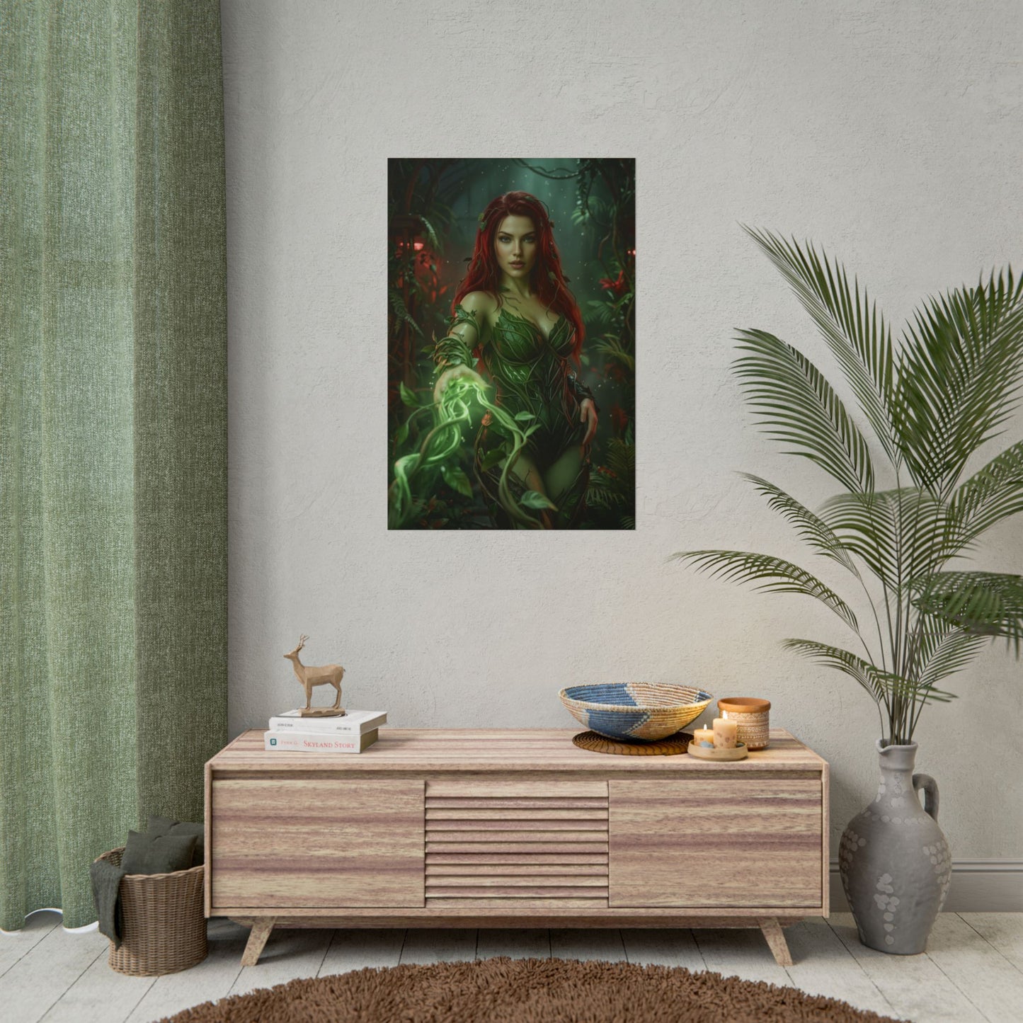 Poison Ivy Poster, DC Comics Wall Art Print, Nature Villain Girl Decor, Comic Book Wall Art, Gift for Fan