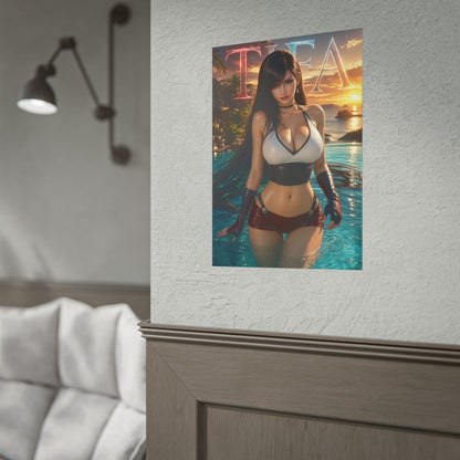 Gaming Room Poster Fantasy Fighter Character Art Wall Decor Collector Print