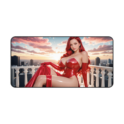 Jessica Rabbit Schreibtischunterlage, Mauspad mit Cartoon-Heldin, Schreibtischdeko im Anime-Stil